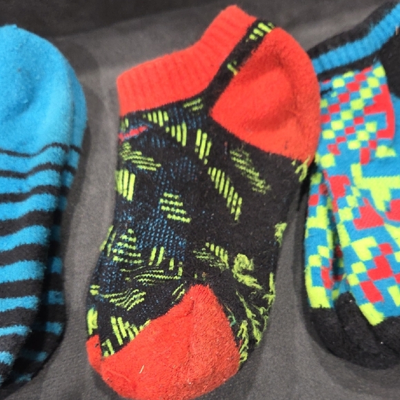 Nike Vibrant Athletic Socks - Blue, Red, Black - Picture 3 of 4